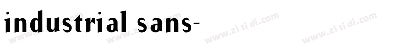 industrial sans字体转换